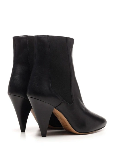 Shop Isabel Marant Women's Black Leather Ankle Boots