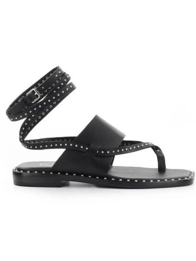 Shop Ash Women's Black Leather Sandals