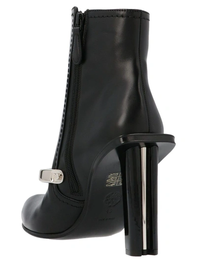 Shop Alexander Mcqueen Women's Black Leather Ankle Boots