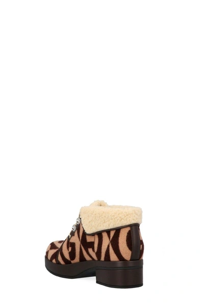 Shop Gucci Women's Beige Wool Ankle Boots