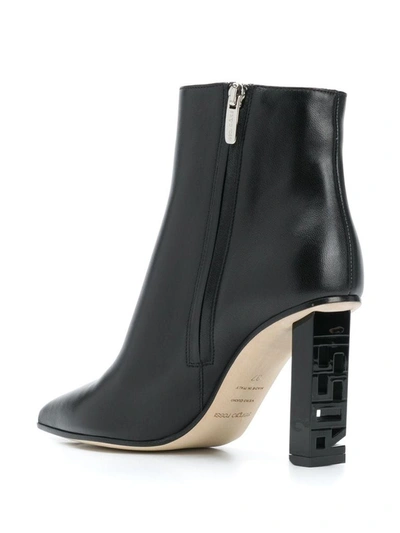 Shop Sergio Rossi Women's Black Leather Ankle Boots