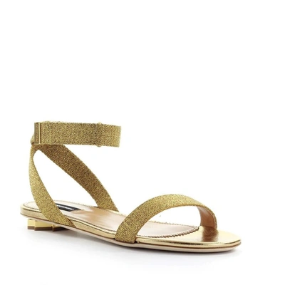 Shop Dsquared2 Women's Gold Fabric Sandals