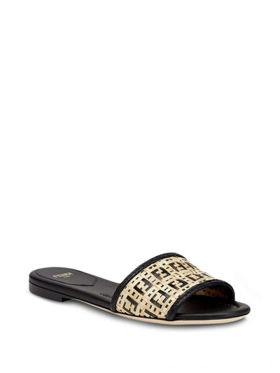 Shop Fendi Women's Beige Polyamide Sandals