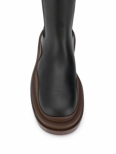 Shop Bottega Veneta Women's Black Leather Ankle Boots