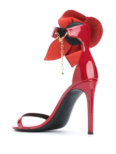 Shop Giuseppe Zanotti Design Women's Red Leather Sandals