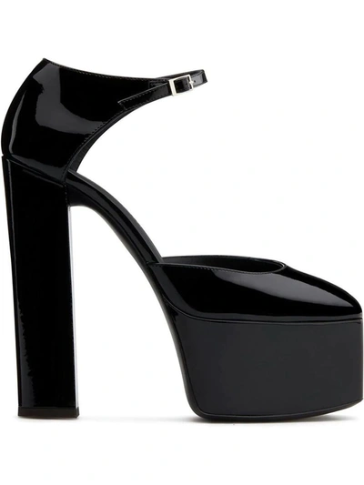 Shop Giuseppe Zanotti Design Women's Black Leather Heels