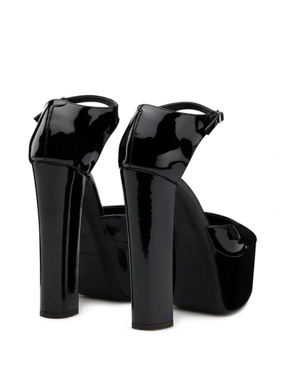 Shop Giuseppe Zanotti Design Women's Black Leather Heels
