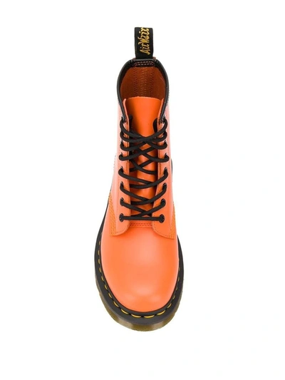 Shop Dr. Martens' Dr. Martens Women's Orange Leather Ankle Boots