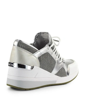 Shop Michael Kors Women's Grey Leather Sneakers