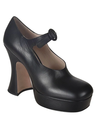 Shop Miu Miu Women's Black Leather Pumps