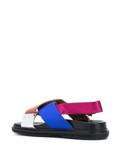 Shop Marni Women's Red Leather Sandals