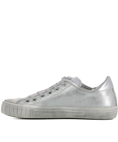 Shop Philippe Model Women's Silver Leather Sneakers