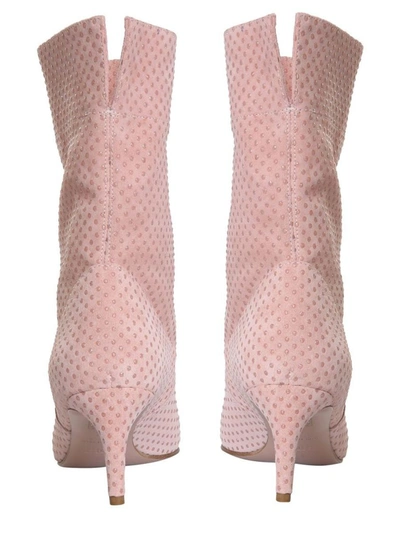 Shop Red Valentino Women's Pink Leather Ankle Boots