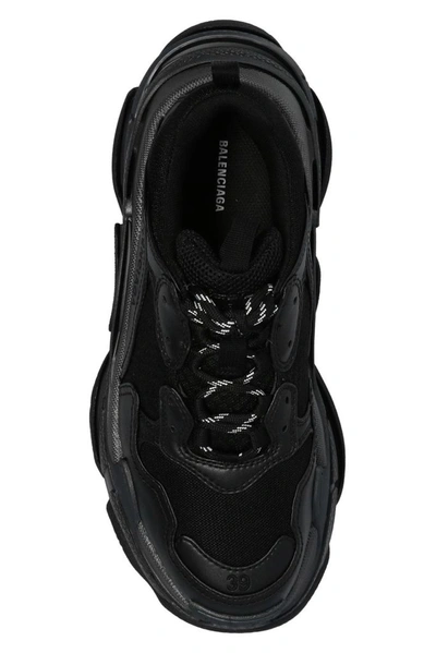 Shop Balenciaga Women's Black Leather Sneakers
