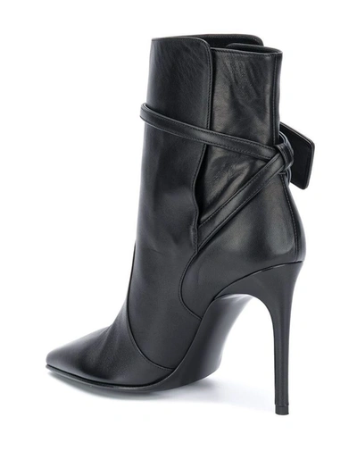 Shop Off-white Women's Black Leather Ankle Boots