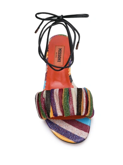 Shop Missoni Women's Multicolor Leather Sandals