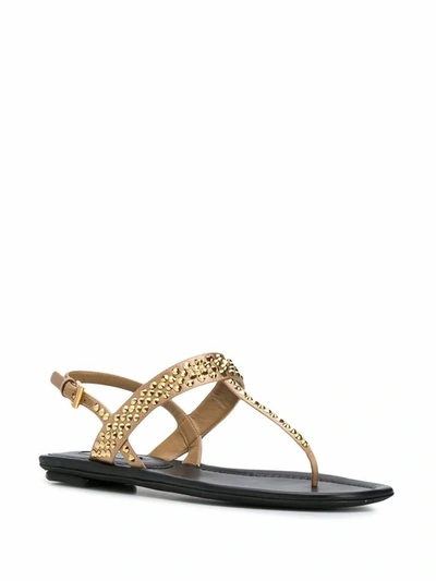 Shop Prada Women's Gold Viscose Sandals