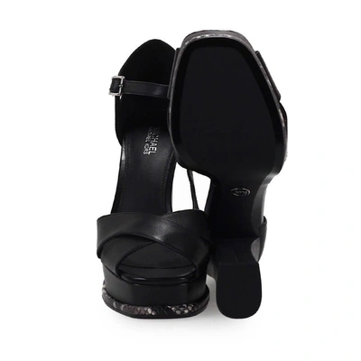 Shop Michael Kors Women's Black Leather Sandals