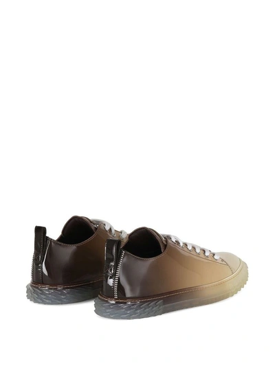 Shop Giuseppe Zanotti Design Men's Beige Leather Sneakers