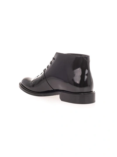 Shop Saint Laurent Men's Black Leather Ankle Boots