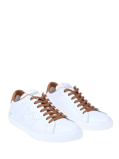 Shop Leather Crown Men's White Leather Sneakers