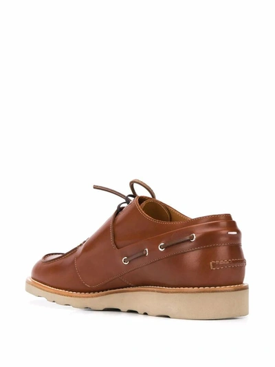 Shop Maison Margiela Men's Brown Leather Loafers