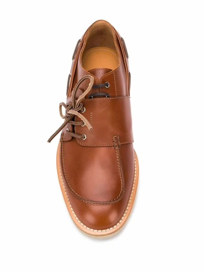 Shop Maison Margiela Men's Brown Leather Loafers