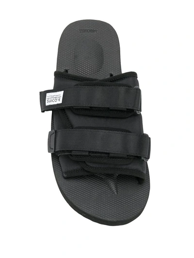 Shop Suicoke Men's Black Polyester Sandals