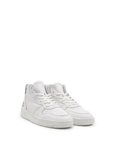 Shop Date D.a.t.e. Men's White Leather Hi Top Sneakers