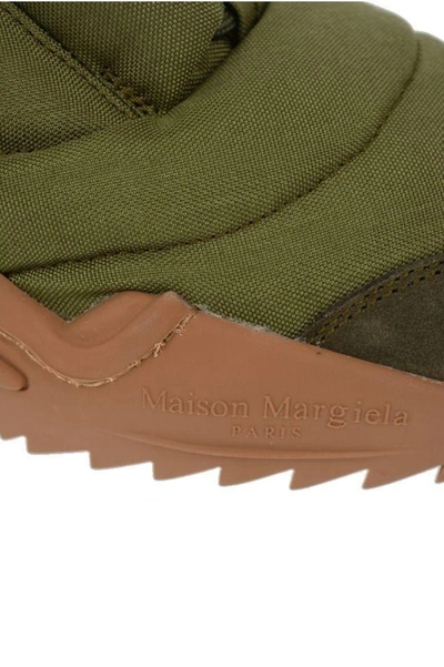 Shop Maison Margiela Men's Green Polyester Sneakers