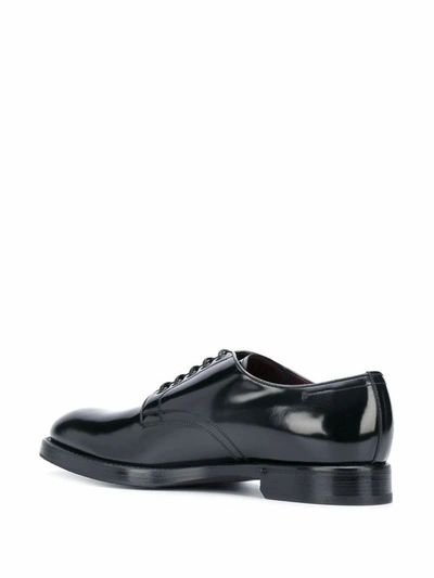 Shop Dolce E Gabbana Men's Black Leather Lace-up Shoes