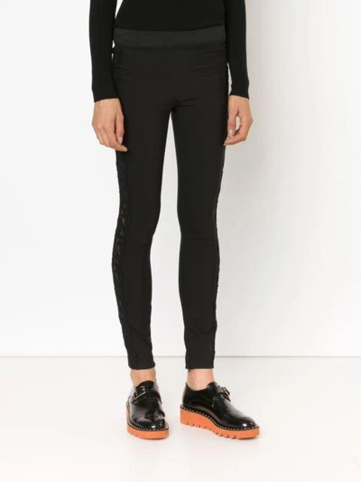 Shop Stella Mccartney Embroidered Detail Leggings