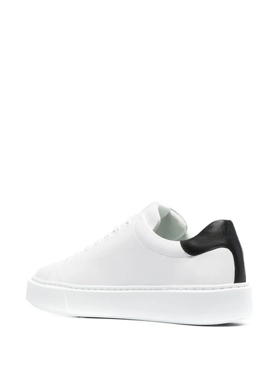 Shop Karl Lagerfeld Men's White Leather Sneakers