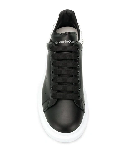 Shop Alexander Mcqueen Men's Black Leather Sneakers