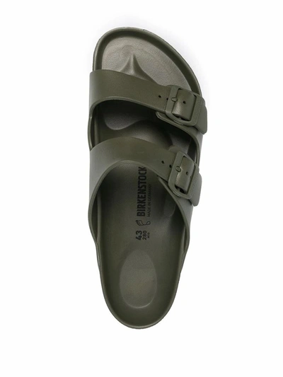 Shop Birkenstock Men's Green Synthetic Fibers Sandals