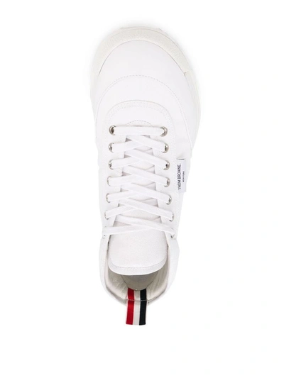 Shop Thom Browne Men's White Other Materials Sneakers