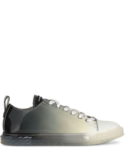 Shop Giuseppe Zanotti Design Men's Beige Leather Sneakers
