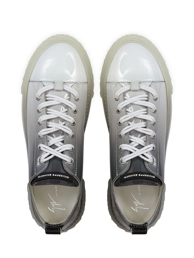 Shop Giuseppe Zanotti Design Men's Beige Leather Sneakers