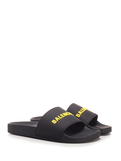 Shop Balenciaga Men's Black Polyurethane Sandals