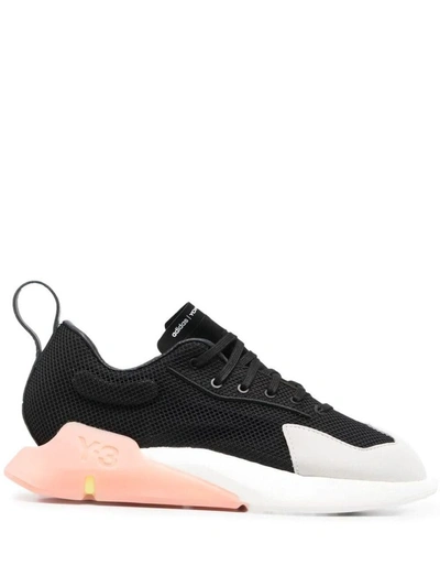 Shop Adidas Y-3 Yohji Yamamoto Men's Black Synthetic Fibers Sneakers