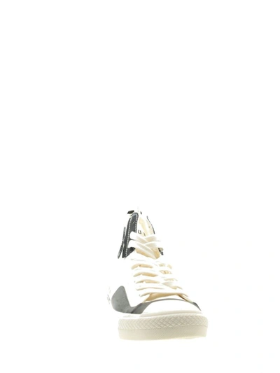 Shop Guess Men's White Leather Hi Top Sneakers