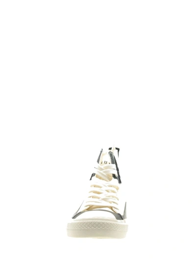 Shop Guess Men's White Leather Hi Top Sneakers