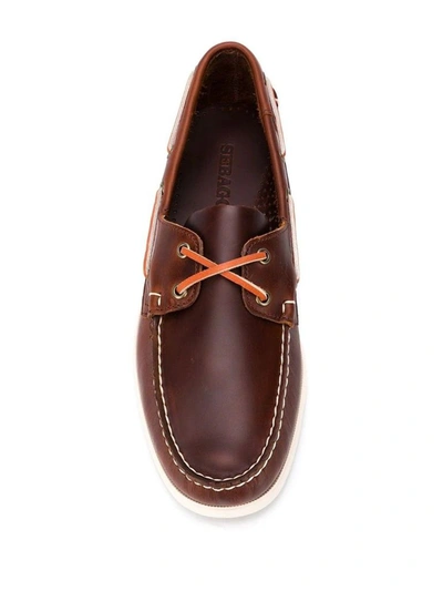 Shop Sebago Men's Brown Leather Loafers