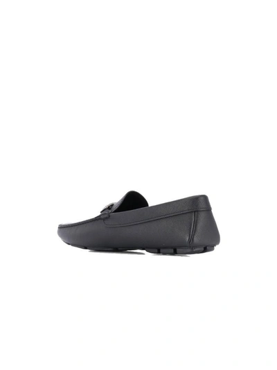 Shop Prada Men's Black Leather Loafers