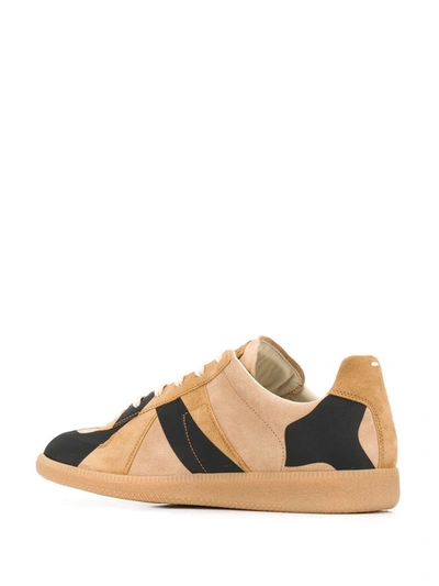 Shop Maison Margiela Men's Brown Leather Sneakers