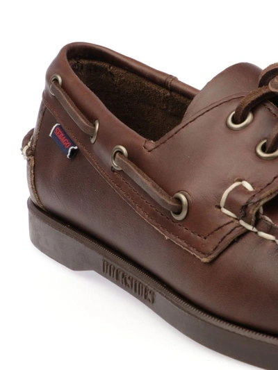 Shop Sebago Men's Brown Leather Loafers