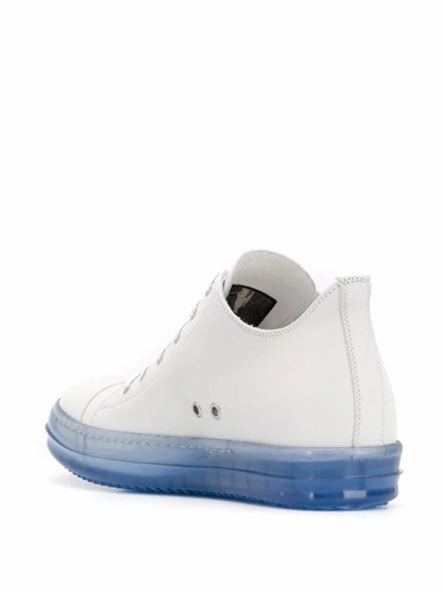 Shop Rick Owens Men's White Leather Sneakers