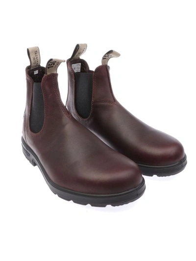Shop Blundstone Men's Burgundy Leather Ankle Boots