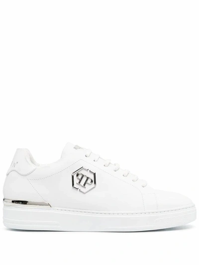 Shop Philipp Plein White Sneakers