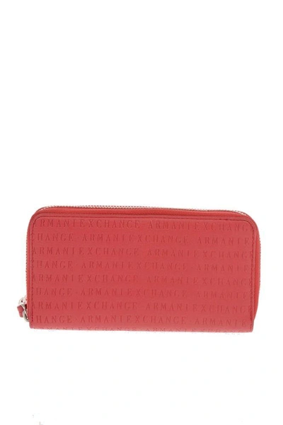 Shop Armani Exchange Women's Red Polyester Wallet